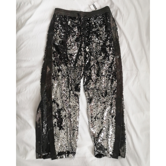 Topman Sequin Tear-Away Jogging Pants NWT M or S very slim fit - Picture 7 of 7
